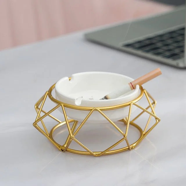 Metal Novelty Ceramic Ashtray holder